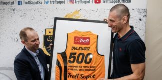 Filip Dylewicz z liczbą 500 występów w barwach Trefla Sopot