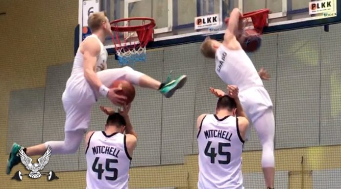 Piotr Grabowski wykonał jeden z najtrudniejszych wsadów na świecie!