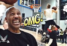 Popis wsadów Piotra Grabowskiego przed LaVarem Ballem!