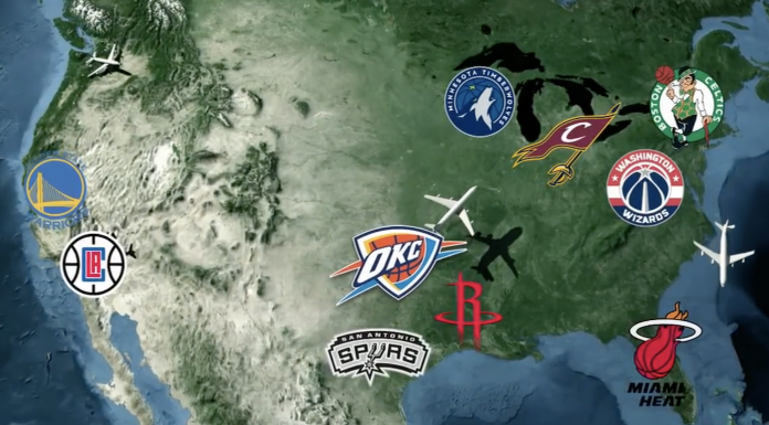 Który zespół NBA podróżuje najwięcej, a który najmniej?
