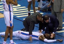 NBA: Po tym upadku Nerlens Noel został odwieziony do szpitala