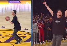 NBA: Kibic Lakers trafił z połowy boiska i wygrał 100 tysięcy dolarów!