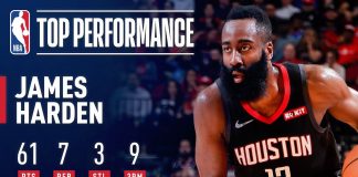 Wyniki NBA: 61 punktów Hardena! Russell wyeliminował Lakers