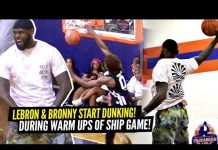 NBA: LeBron James znów popisuje się wsadami przed meczem syna