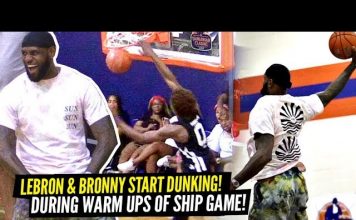 NBA: LeBron James znów popisuje się wsadami przed meczem syna