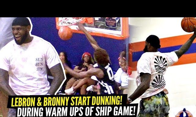 NBA: LeBron James znów popisuje się wsadami przed meczem syna