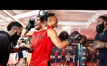 NBA: Westbrook, Harden i Capela na treningu UFC