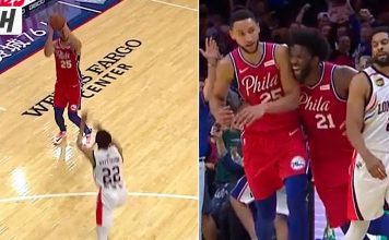 NBA: Co się dzieje!? Ben Simmons i Steven Adams trafili za trzy!