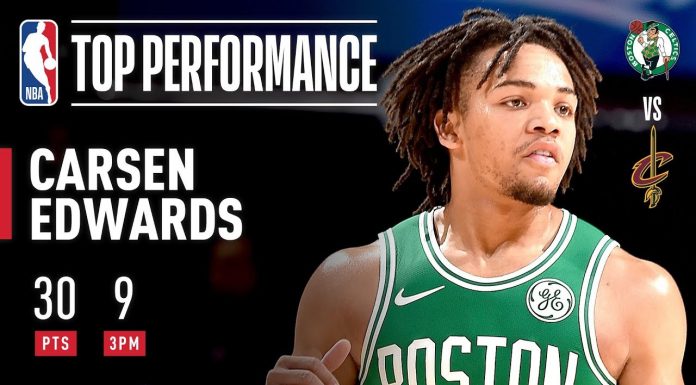 Wyniki NBA: 33 punkty Townsa, osiem trójek w jednej kwarcie Edwardsa!