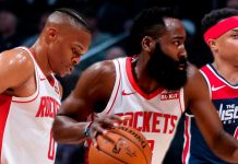 Wyniki NBA: 59 punktów Hardena! Bójka w Filadelfii i kontuzja Curry’ego