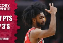 NBA: Jak Coby White trafił siedem trójek w jednej kwarcie!