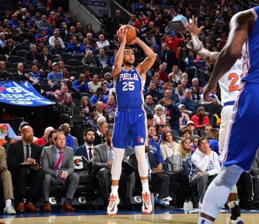 NBA: Ben Simmons z pierwszą trójką w karierze