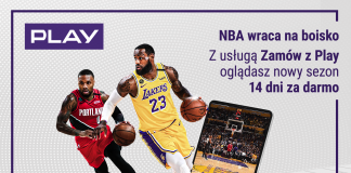 Oglądaj mecze NBA w sieci PLAY! 14 dni bez opłat – NA ŻYWO i z odtworzenia!