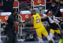 NBA: Co za rzut LeBrona! Zabawił się w Curry’ego