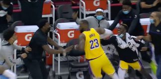 NBA: Co za rzut LeBrona! Zabawił się w Curry’ego