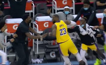 NBA: Co za rzut LeBrona! Zabawił się w Curry’ego