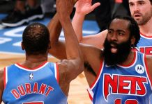 Wyniki NBA: Triple-double Hardena w debiucie w Nets, wielkie mecze Duranta i Lillarda, wrócił Ja Morant