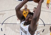 Wyniki NBA: Pewne wygrane Nuggets i Jazz. 32 punkty Ziona i dominacja Goberta