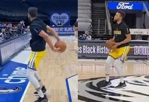 NBA: Jak rozgrzewa się Stephen Curry? Trójki z połowy? Proszę bardzo!