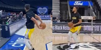 NBA: Jak rozgrzewa się Stephen Curry? Trójki z połowy? Proszę bardzo!