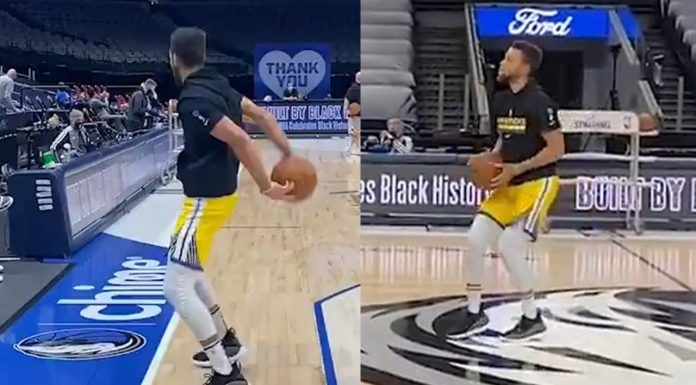 NBA: Jak rozgrzewa się Stephen Curry? Trójki z połowy? Proszę bardzo!