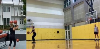 NBA: Żona koszykarza Heat też potrafi trafiać!