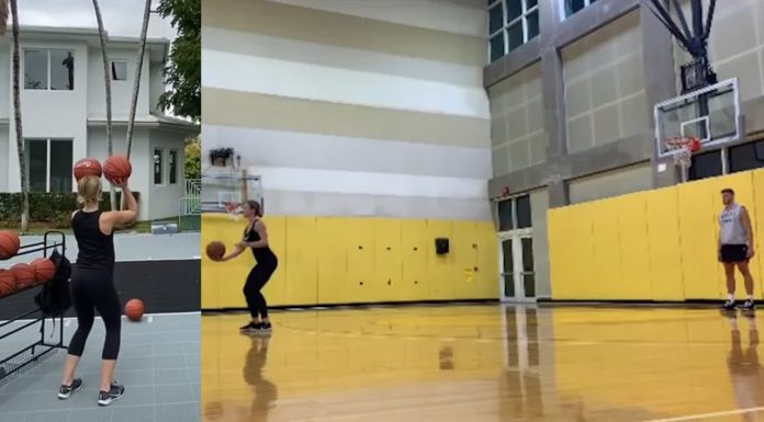 NBA: Żona koszykarza Heat też potrafi trafiać!