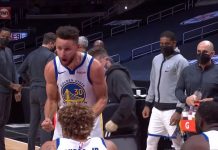 NBA: Niecodzienny obrazek. Wściekły Curry motywuje kolegów