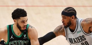 Wyniki NBA: Wielki rzut Tatuma, 42 punkty Dorta, Nets zmiażdżyli Timberwolves