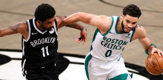 Wyniki NBA: Triple-double Westbrooka, Nets lepsi od Celtics, Warriors pierwszy raz z kibicami
