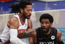 Wyniki NBA: 40 punktów Irvinga, game-winner Trenta Jr’a, triple-double Westbrooka, Harden z kontuzją