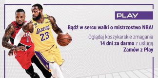 Oglądaj mecze NBA w sieci PLAY! 14 dni bez opłat – NA ŻYWO lub z odtworzenia!