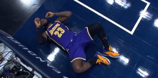 NBA: Chwila grozy Lakers. James kończył mecz z urazem kostki