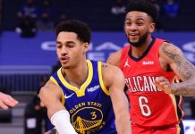 Wyniki NBA: Niesamowity występ Jordana Poole’a! Triple-double Westbrooka, Jokicia i Doncicia, Clippers przegrywają z Rockets