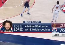 NBA: Robin Lopez liderem wszech czasów? Wpadka realizatora