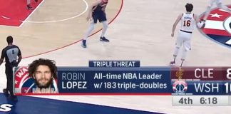 NBA: Robin Lopez liderem wszech czasów? Wpadka realizatora