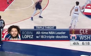 NBA: Robin Lopez liderem wszech czasów? Wpadka realizatora