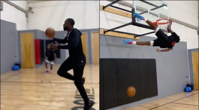 NBA: Wade wspólnie z synem powtórzyli legendarną akcję z LeBronem