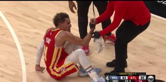 NBA: Trae Young wściekły na sędziego, przez niego doznał urazu