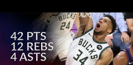 NBA: Giannis blisko rekordu Jordana, ale świetny występ Greka nie uratował Bucks
