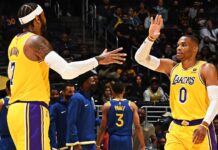 NBA: Nieudany debiut i pierwsze punkty Westbrooka i Carmelo w Lakers