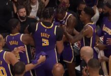 NBA: Przepychanka na ławce Lakers. Davis chwycił Howarda!