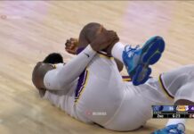 NBA: Chwila grozy kibiców Lakers. LeBron zwijał się z bólu