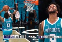 NBA: Zabrał piłkę Hardenowi i wykonał wsad 360!