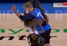 NBA: Kibic Thunder trafił z połowy boiska i wygrał 20 tysięcy dolarów!