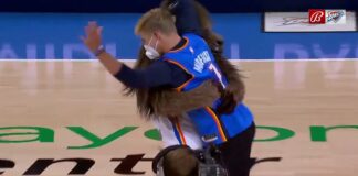 NBA: Kibic Thunder trafił z połowy boiska i wygrał 20 tysięcy dolarów!