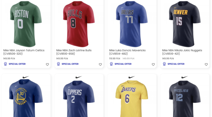 Koszulki NBA – t-shirty i jerseye w dobrych cenach! Mamy kod rabatowy