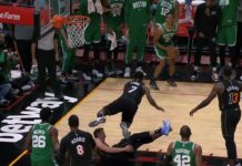 NBA: Flopowanie może skończyć się tragedią. W tym przypadku było blisko