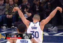 Wyniki NBA: Kosmita Curry! Warriors rozbili Nets. Jazz gromią 76ers. Clippers lepsi od Spurs