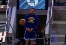 NBA: Niesamowity rzut Stepha Curry’ego z trybun. To był 10 rząd!?